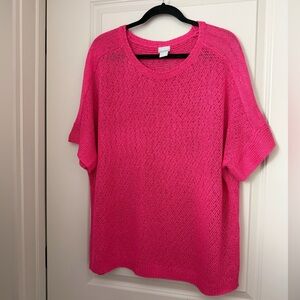 Chico's Vibrant Pink Knit Top